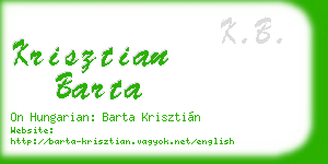 krisztian barta business card