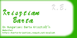 krisztian barta business card